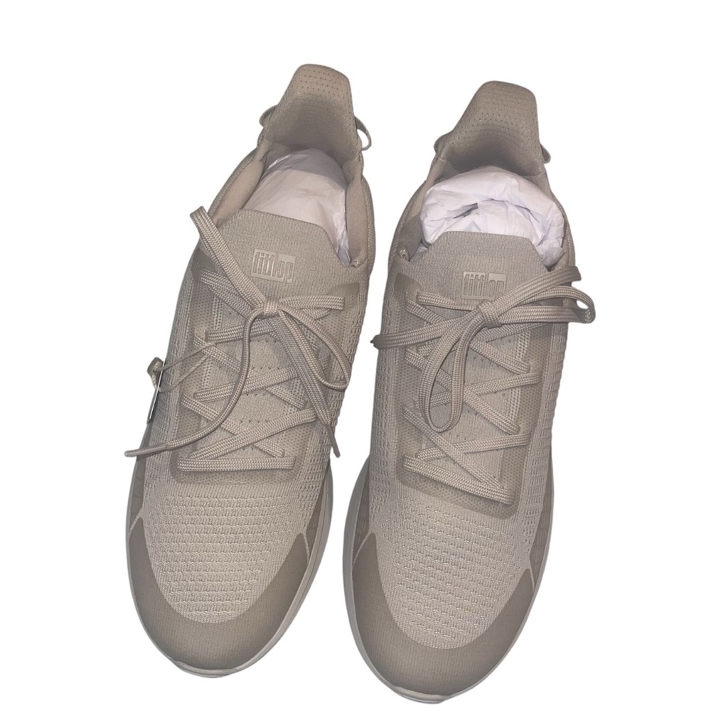 Fitflop Tan Sneakers with Strap Design and Low-Top Style
